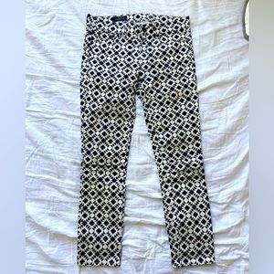 *JCrew* Print White-Navy Jeans - Size:27